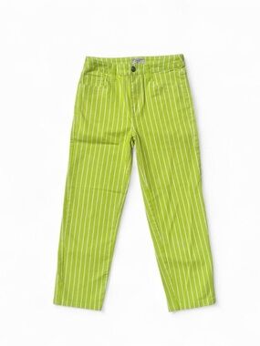 Victor Glemaud x Target Lime Green Pinstripe Straight Leg Jeans Size 2